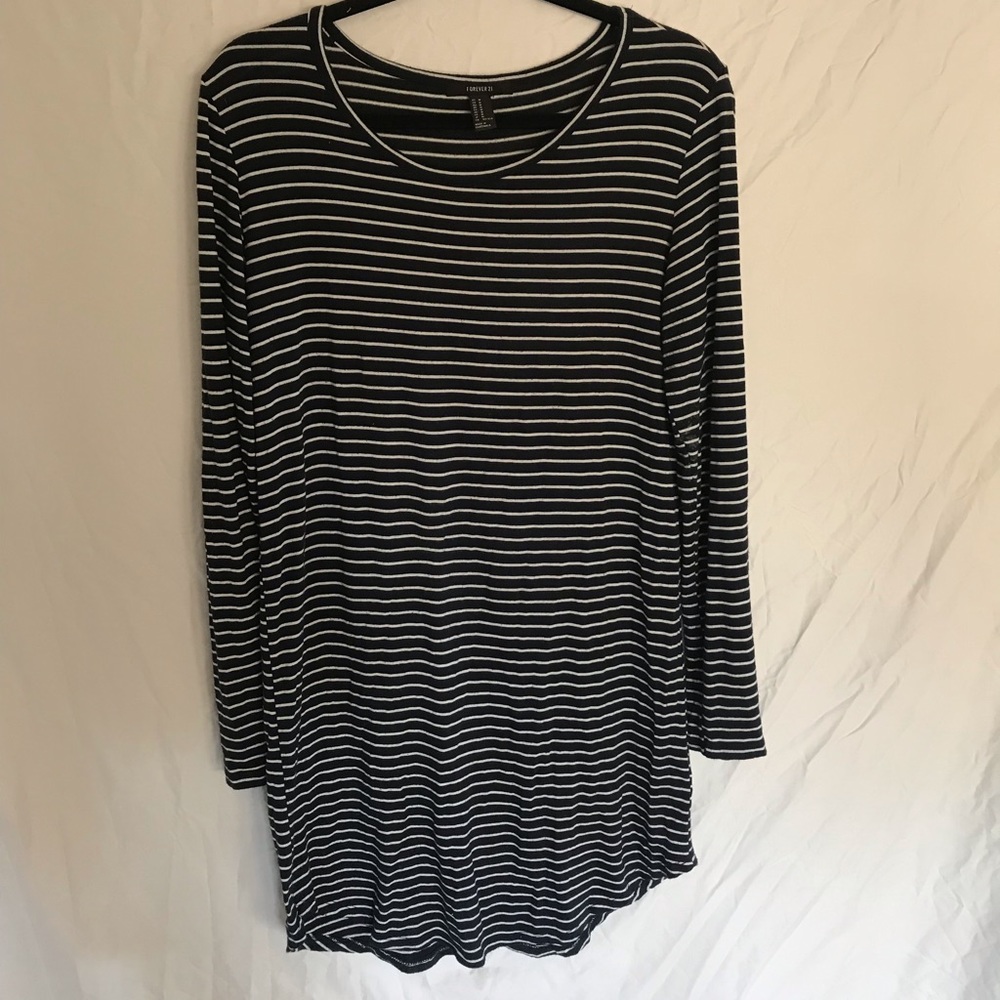 Forever 21 striped long sleeve dress